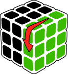 3x3x3 R' cube notation