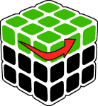 Notació cub Rubik 3x3x3 U'