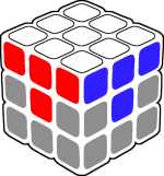 Cubo 3x3x3 objetivo primera capa