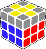 Cub 3x3x3 creu groga objectiu