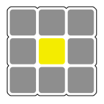 Cub 3x3x3 creu groga punt